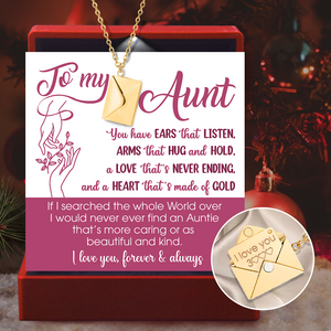 Love Letter Necklace - Family - To My Aunt - I Love You, Forever & Always - Ukgnny30003