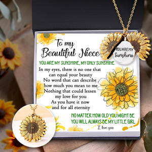 Sunflower Necklace - Family - To My Beautiful Niece - In My Eyes, There Is No One That Can Equal Your Beauty - Ukgns28004