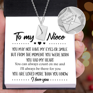 Love Letter Necklace - Family - To My Niece - You Are Loved More Than You Know - Ukgnny28002