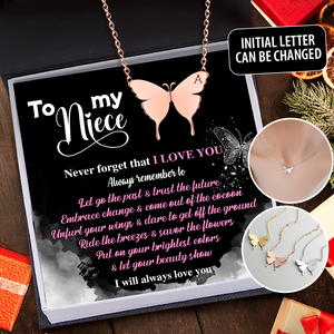 Personalized Butterfly Necklace - Family - To My Niece - I Love You Always & Forever - Ukgncn28001