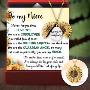 Sunflower Necklace - Family - To My Niece - You Are A Sunflower In A World Full Of Roses - Ukgns28007