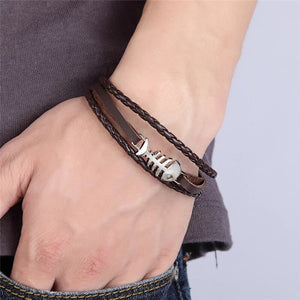 Fish Leather Bracelet - Fishing - To My Fisherman - I'll Love You Till The End Of The Line - Ukgbzp26005