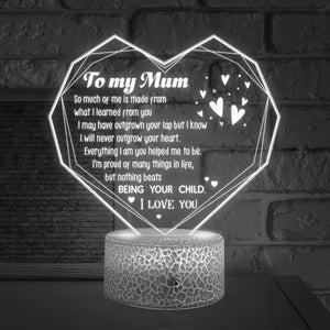 3D Led Light - Family - To My Mum - I Will Never Outgrow Your Heart - Ukglca19010