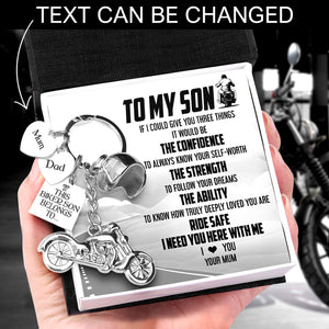 Personalized Classic Bike Keychain - Biker - To My Biker Son - I Love You - Ukgkt16011