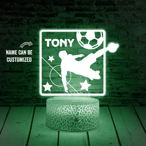 Personalised 3D Led Light - Football - To Myself - Football Is Unconditional Love - Ukglca34004