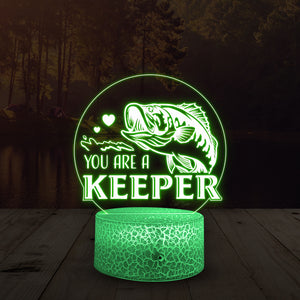 Bass Fish Led Light - Bass Fishing Gift - To My Man - You Are A Keeper - Ukglca26016