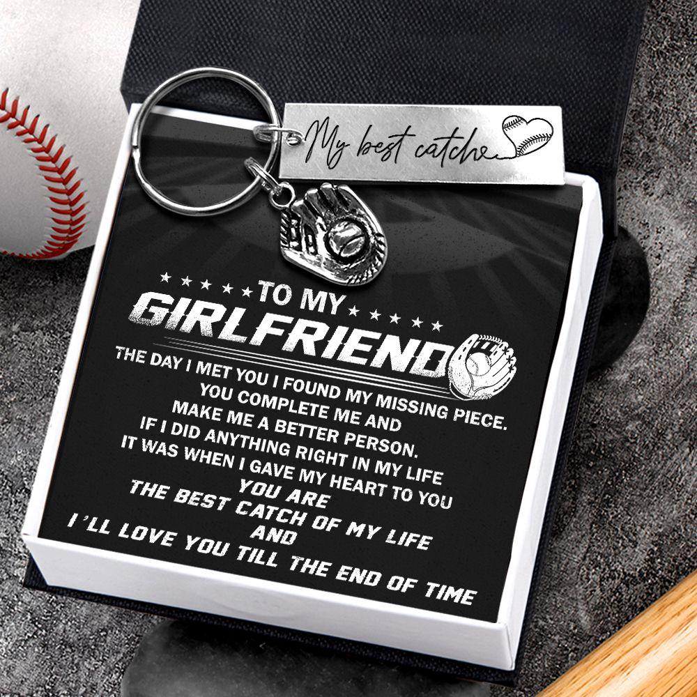 Baseball Glove Keychain - To My Girlfriend - The Day I Met You I Found My Missing Piece - Ukgkax13001 - Love My Soulmate