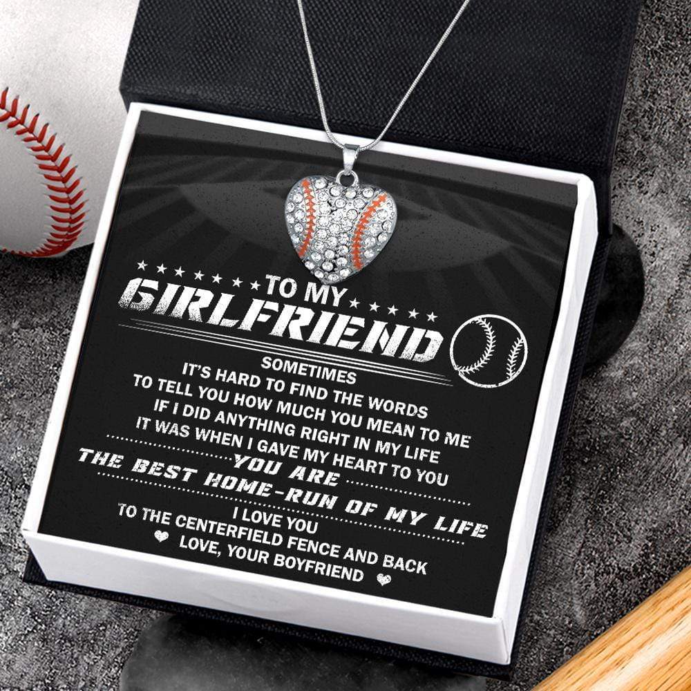 Baseball Heart Necklace - To My Girlfriend - How Much You Mean To Me - Ukgnd13001 - Love My Soulmate