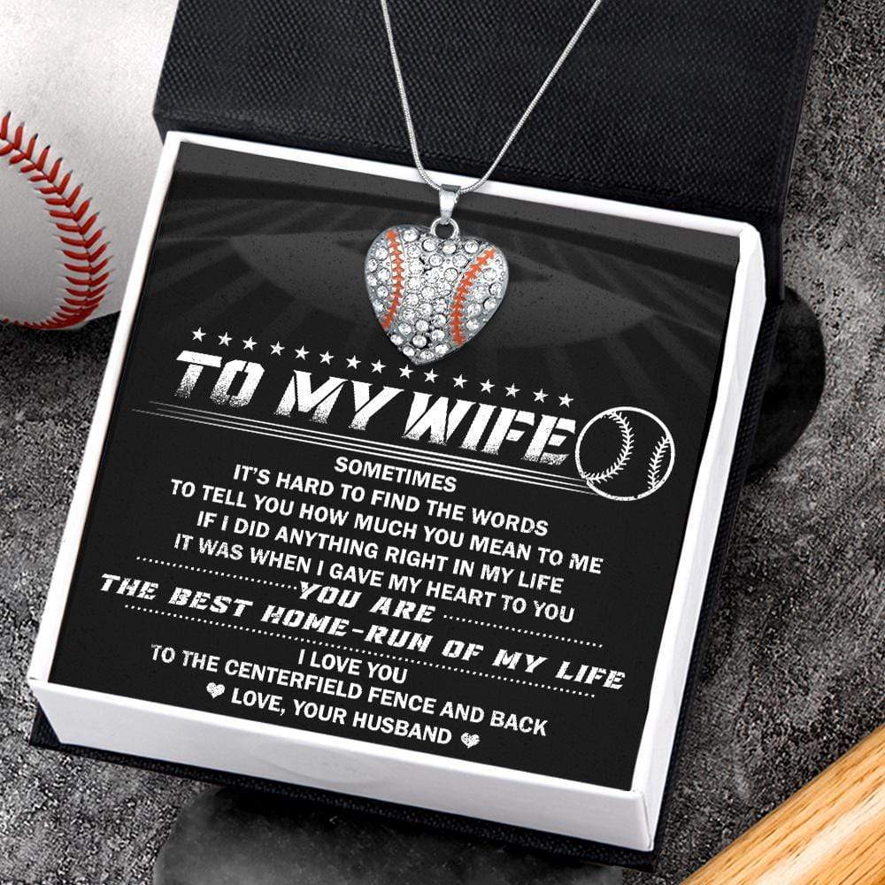 Baseball Heart Necklace - To My Wife - How Much You Mean To Me - Ukgnd15002 - Love My Soulmate