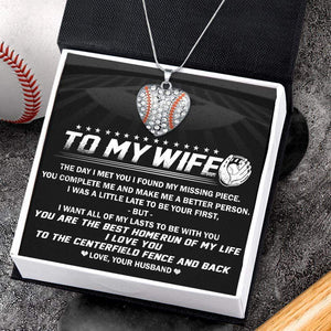 Baseball Heart Necklace - To My Wife - The Day I Met You I Found My Missing Piece - Ukgnd15001 - Love My Soulmate