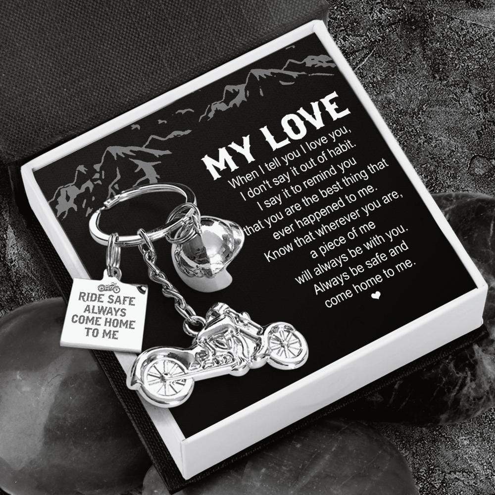 Classic Bike Keychain - My Love - A Piece Of Me Will Always Be With You - Ukgkt26003 - Love My Soulmate
