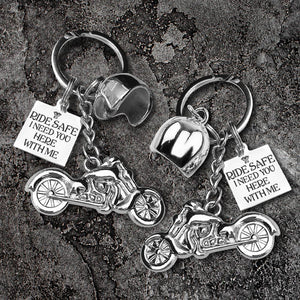 Classic Bike Keychain - To My Daddy - Ride Safe I Need You Here With Me - Ukgkt18001 - Love My Soulmate