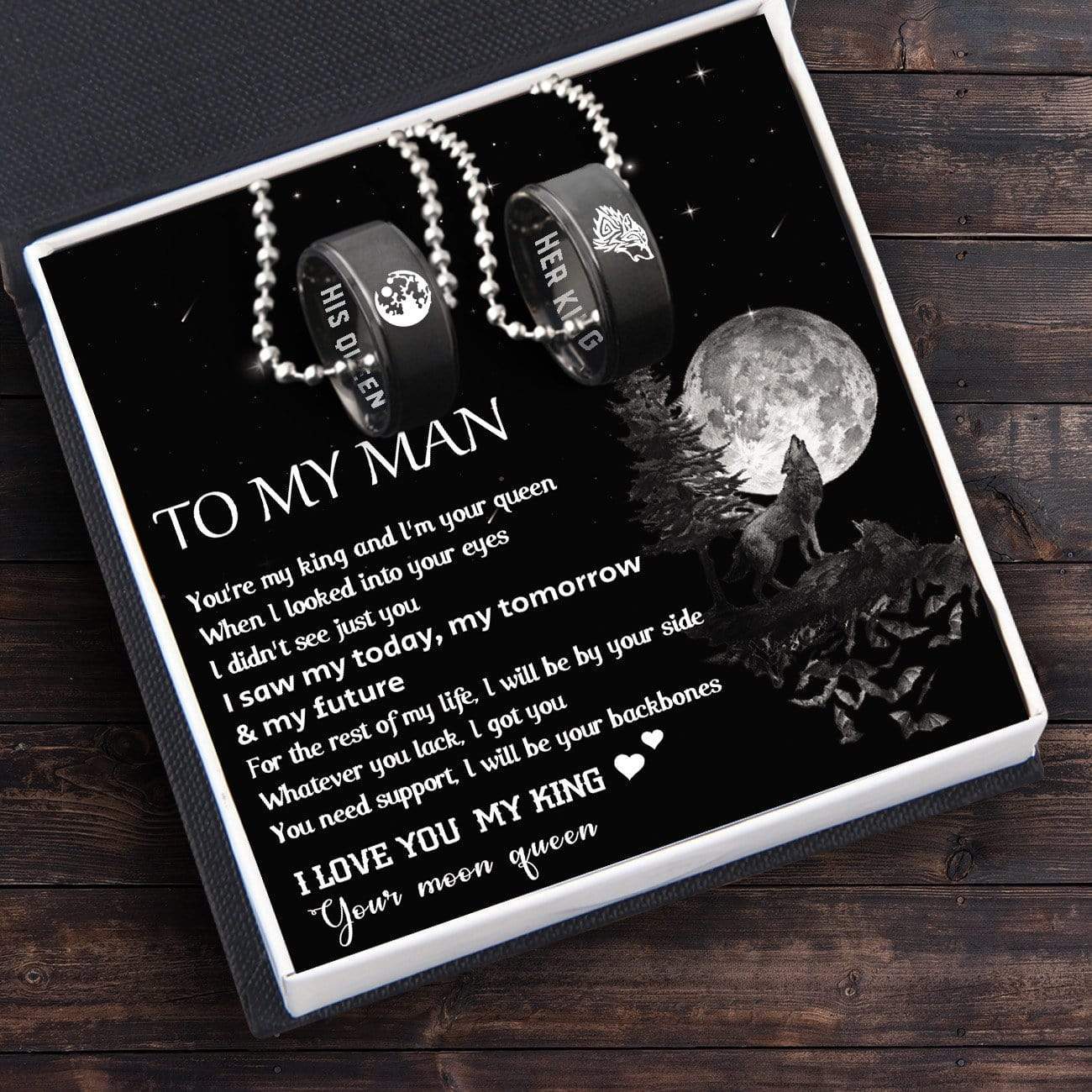 Couple Pendant Necklaces - To My Man - I Will Be By Your Side - Ukgnw26002 - Love My Soulmate