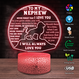 3D Led Light - Family - To My Nephew -  I Always Believe In You - Ukglca27001