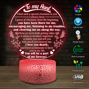3D Led Light - Family - To My Aunt - You Will Be A Part Of Me Forever - Ukglca30005