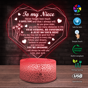 3D Led Light - Family - To My Niece - I Will Always Be With You - Ukglca28001
