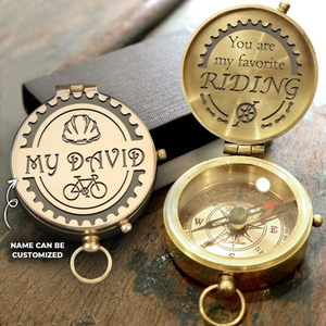 Personalised Engraved Compass - Cycling - To My Man - You Are My Favorite Riding - Ukgpb26049