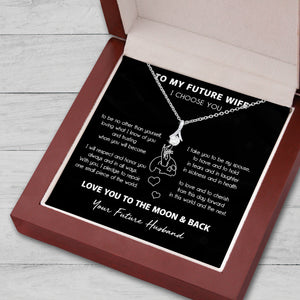 Alluring Beauty Necklace - Skull - To My Future Wife - Love You To The Moon & Back - Uksnb25001