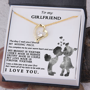 Personalised Heart Necklace - To My Girlfriend - You Complete Me By Your Warm Heart - Ukgnr13001 - Love My Soulmate