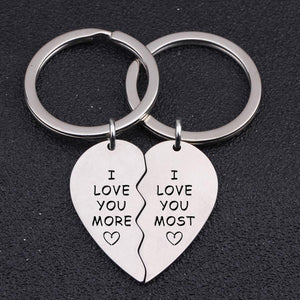 Heart Puzzle Keychain - I Love You More - I Love You Most - Ukgkf26001 - Love My Soulmate