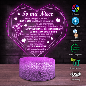 3D Led Light - Family - To My Niece - I Will Always Be With You - Ukglca28001