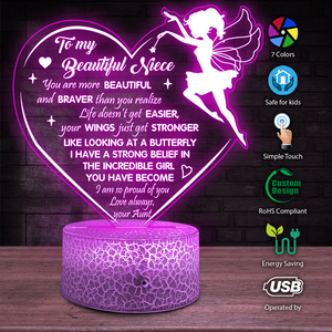 3D Led Light - Family - To My Niece - I Am So Proud Of You - Ukglca28012