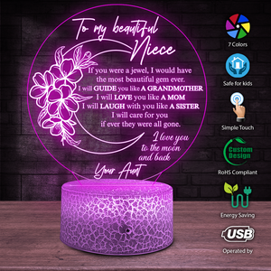 3D Led Light - Family - To My Niece - I Will Love You Like A Mom - Ukglca28002