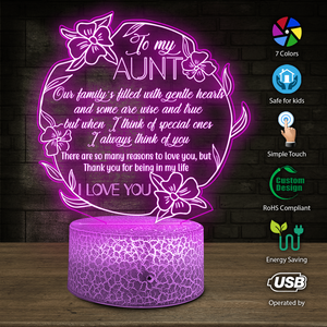 3D Led Light - Family - To My Aunt - I Always Think Of You - Ukglca30009