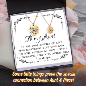 Round Necklace Set - Family - To My Aunt - The Bond Between An Aunt & A Niece - Ukgnnt30001