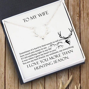 Hunter Necklace - To My Wife - I Love You More Than Hunting Season - Ukgnt15001 - Love My Soulmate