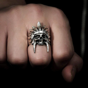 Tribal Chief Ring - Skull - To My Son - I Love You - Ukgrlm16002