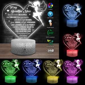 3D Led Light - Family - To My Niece - I Am So Proud Of You - Ukglca28012