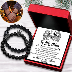King & Queen Couple Bracelets - Family - To My Man - I'm Never Going To Stop Loving You - Ukgbae26007