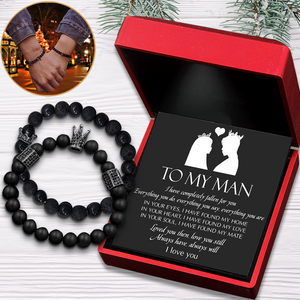 King & Queen Couple Bracelets - Family - To My Man - Loved You Then, Love You Still - Ukgbae26009