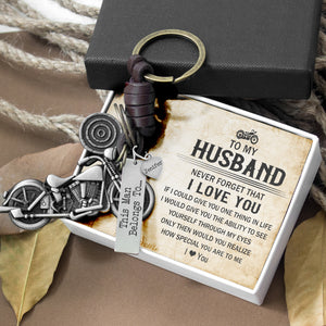 Personalized Motorcycle Keychain - Biker - To My Husband - I Love You - Ukgkx14005