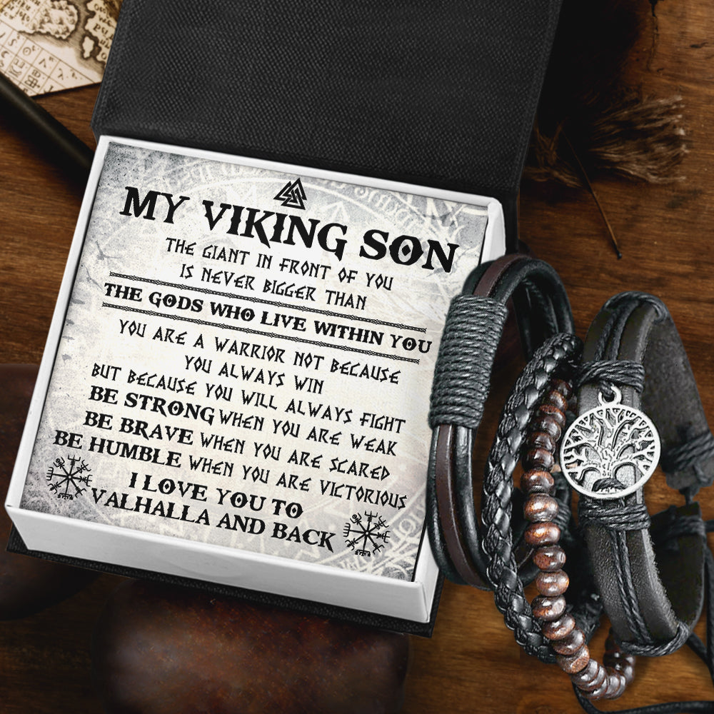 Viking Yggdrasil Bracelet - Viking - To My Viking Son - Be Strong When You Are Weak - Ukgbag16001