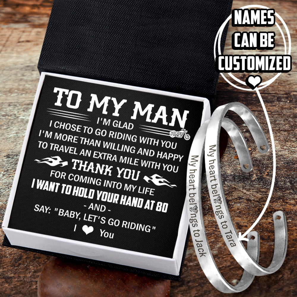 Personalised Couple Bracelets - Biker - To My Man - Thank You For Coming Into My Life - Ukgbt26013