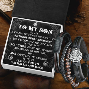 Personalised Viking Yggdrasil Bracelet - Viking - To My Viking Son - You Are A Warrior - Ukgbag16002
