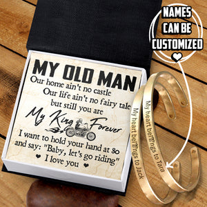 Personalised Couple Bracelets - Biker - My Old Man - I Love You - Ukgbt26014