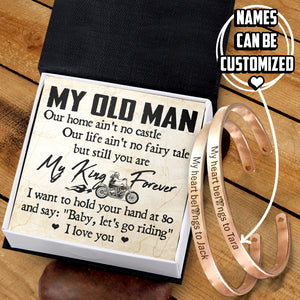 Personalised Couple Bracelets - Biker - My Old Man - I Love You - Ukgbt26014