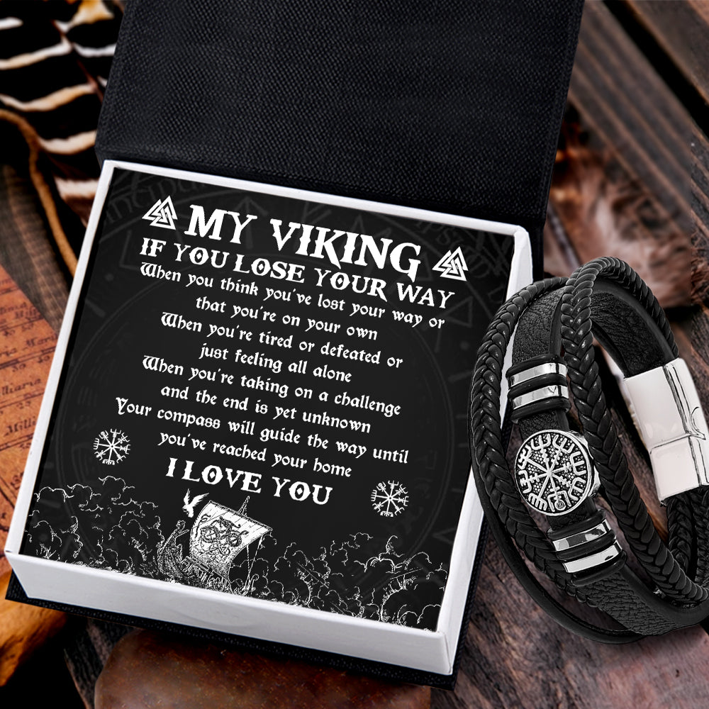 Vegvísir Bracelet - Viking - To My Viking - I Love You - Ukgbbo26002