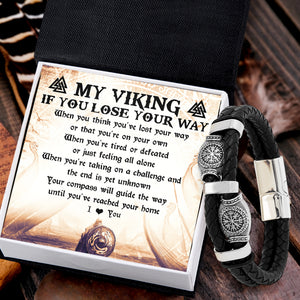 Vegvísir Bead Bracelet - Viking - To My Viking - I Love You - Ukgbbn26002