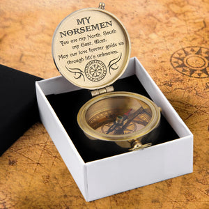 Engraved Compass - My Norsemen - May Our Love Forever Guide Us Through Life's Unknown - Ukgpb26024