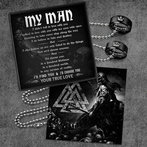 Viking Couple Pendant Necklaces - To My Man - I Would Choose You - Ukgnw26006 - Love My Soulmate