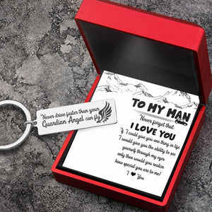 Engraved Keychain - Family - To My Man - I Love You - Ukgkc26016