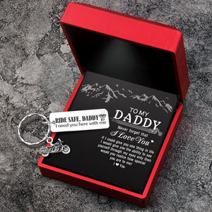 Engraved Motorcycle Keychain - Biker - To My Daddy - I Love You - Ukgkbe18004