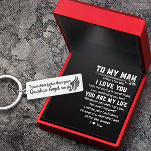 Engraved Keychain - Family - To My Man - I Love You - Ukgkc26018