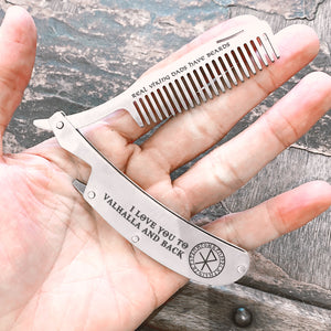 Folding Comb - Viking - To My Dad - I Love You To Valhalla And Back - Ukgec18005