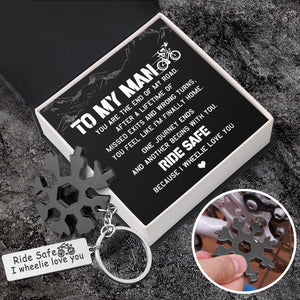 Multitool Keychain - Cycling - To My Man - Wheelie Love You - Ukgktb26006