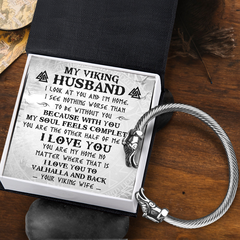 Norse Dragon Bracelet - Viking - To My Husband - You Are My Home - Ukgbzi14001